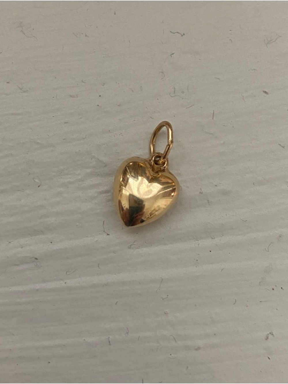 14KT Puffy Heart Charm Pendant - Elegant Women's Jewelry